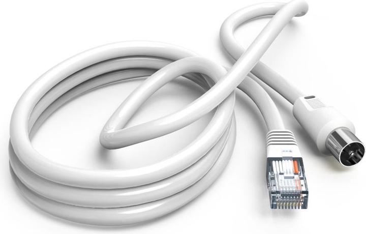 Immagine prodotto Hama Antennen-Kabel - Koax-Stecker - RJ45-Stecker (75 dB, Cavi antenna)