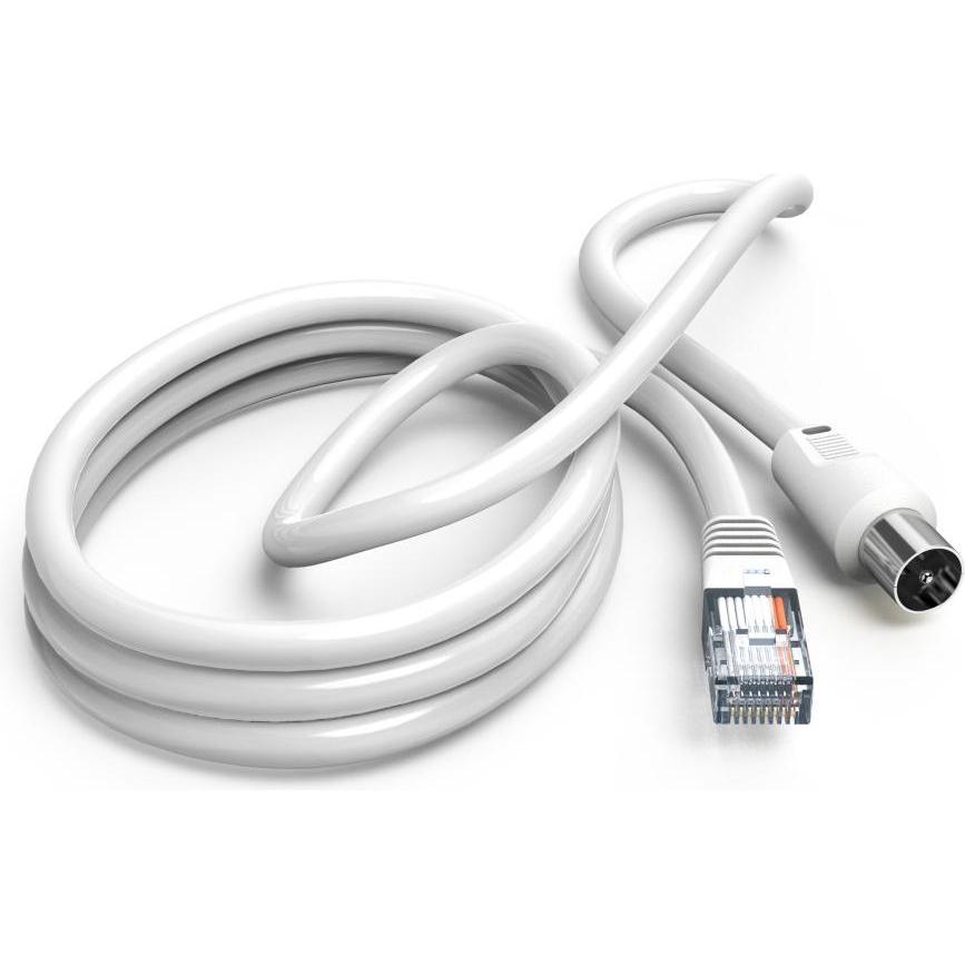 Thumbnail - Hama Antennen-Kabel - Koax-Stecker - RJ45-Stecker (75 dB, Antennenkabel), Antennenkabel