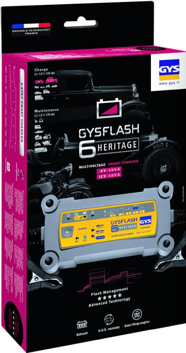 Produktbild GYS Ladegerät FLASH HERITAGE 6A (6V, 12V, 6 A)
