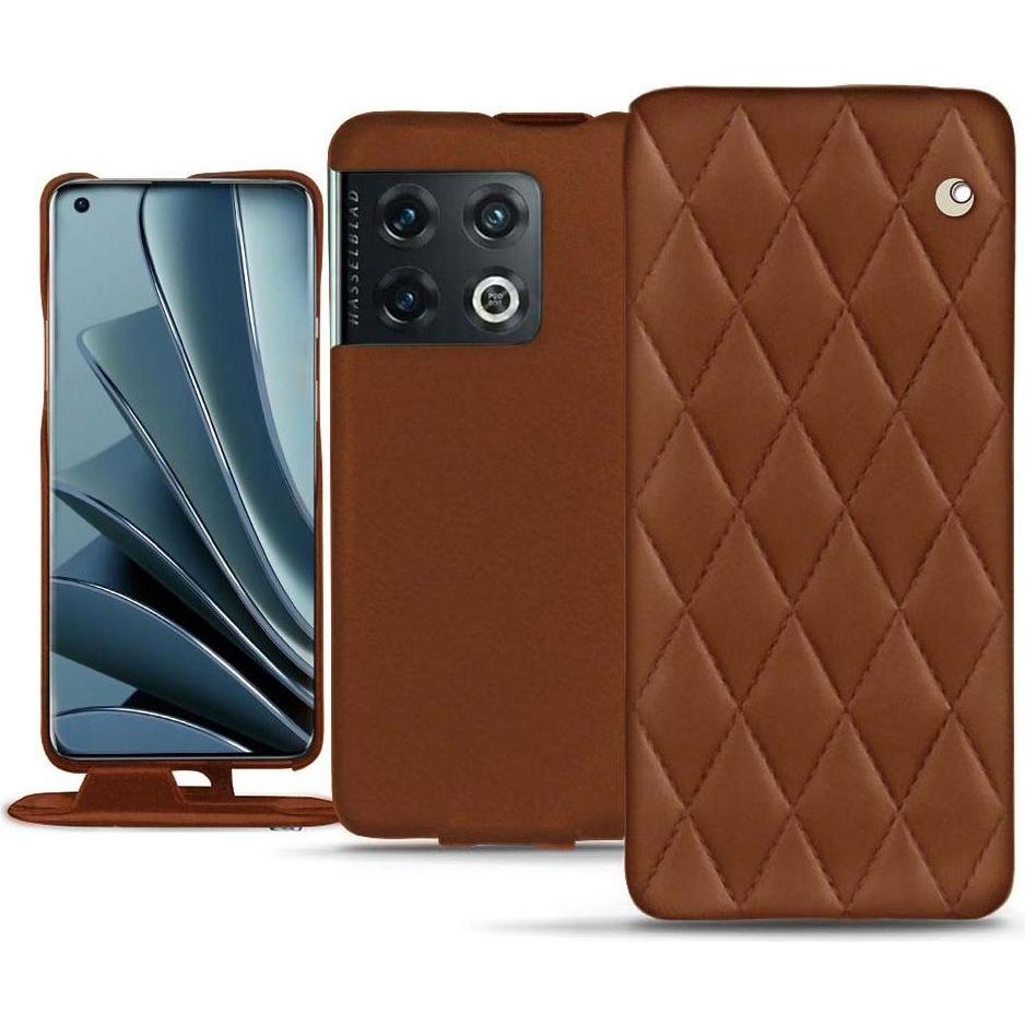 Noreve Lederschutzhülle vertikal (OnePlus 10 Pro), Smartphone Hülle, Braun