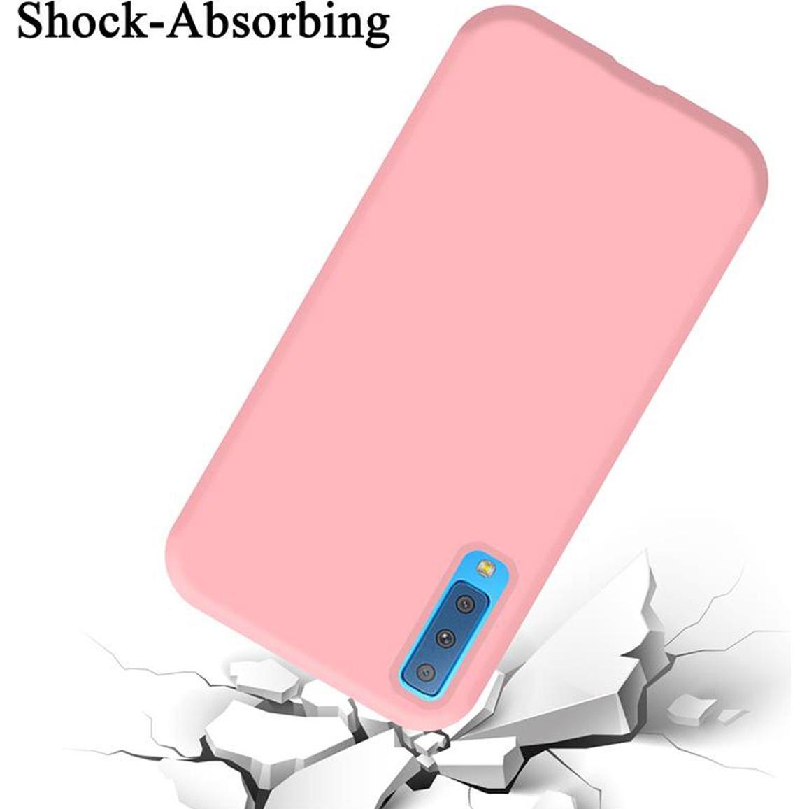 Thumbnail - Cadorabo TPU Liquid Silicone Case Cover (Samsung Galaxy A7 (2018)), Smartphone Hülle, Rosa