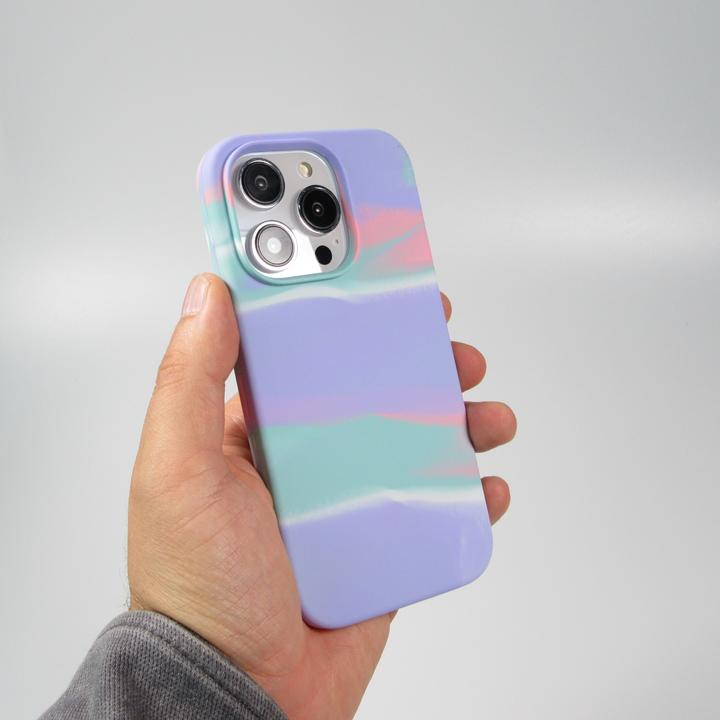 Actual product image PhoneLook Coque Gel Soft touch lisse Stripes bleu/violet (Apple iPhone 13 Pro Max)