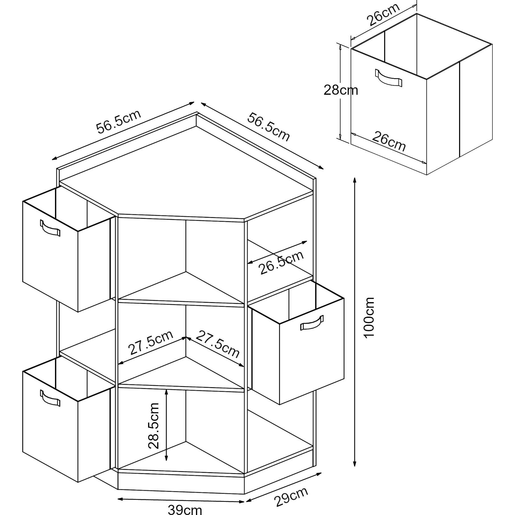 Thumbnail - En.Casa, Kinderregal, Kinder-Eckregal Måsøy Weiss
