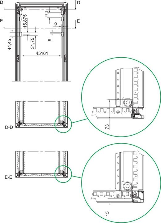 Actual product image Schneider Electric He bracket SF/SM devices 1 or 3 He NSYRC1U - Rack Accessories