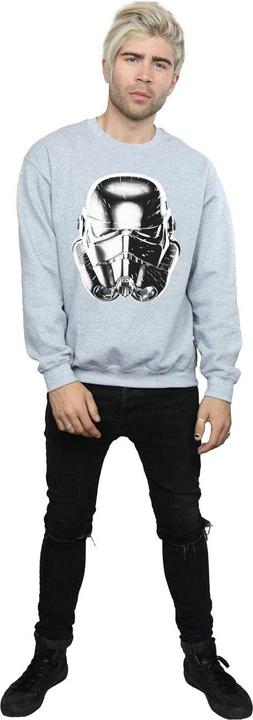 Actual product image Star Wars Mens Stormtrooper Warp Speed Helmet Sweatshirt (S)