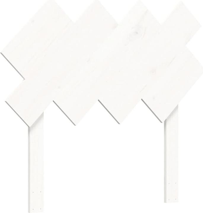 Produktbild vidaXL Massivholzbett mit Kopfteil Weiss 3FT Single (90 x 190 cm)