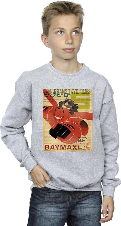 Produktbild Disney Big Hero 6 Baymax Flying Baymax Newspaper Sweatshirt Jungen (116)