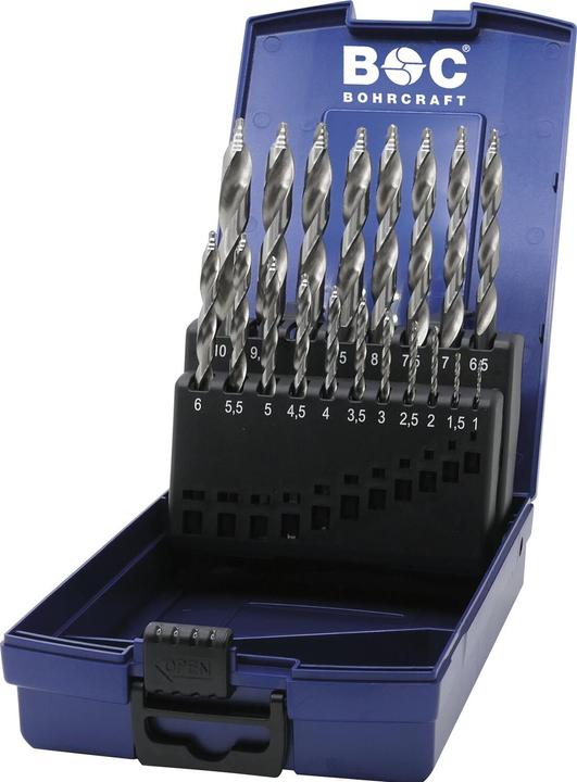 Bohrcraft KG10 TURBO STEP HSS-G DIN 338 TURBO STEP P+ / 19-tlg. (1.0-10 mm)
