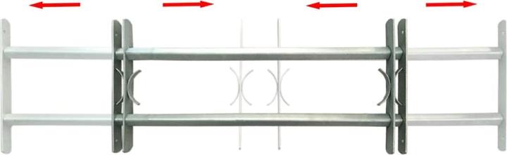 Produktbild Diverse Hardware Fenstergitter Verstellbar mit 3 Querstäben 1000-1500 mm