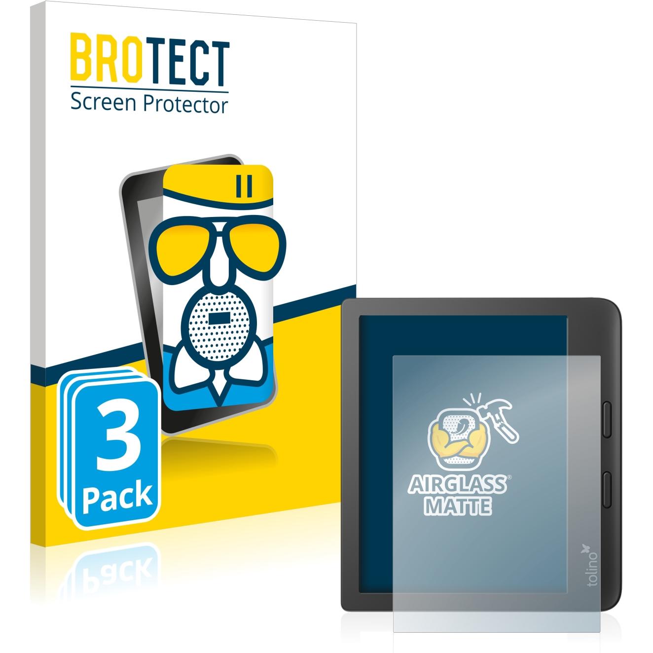 BROTECT AirGlass Panzerglasfolie Matt (Tolino Vision 6), eReader Zubehör, Grau