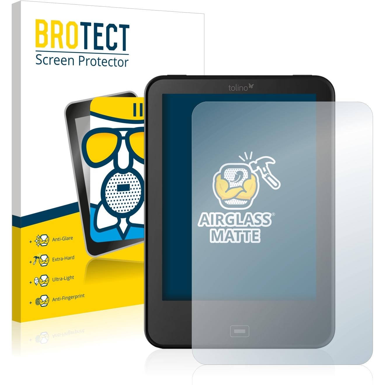 BROTECT AirGlass Panzerglasfolie Matt (vision 4 HD), eReader Zubehör, Grau