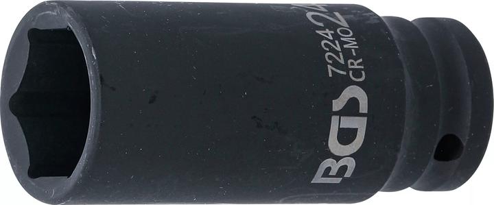 Produktbild BGS Kraft-Steckschlüssel-Einsatz Sechskant, tief Antrieb Innenvierkant 12,5 mm (1/2") SW 24 mm (24 mm)