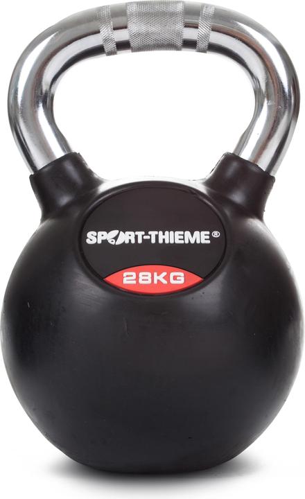 Actual product image Sport-Thieme Kettlebell rubberized with knurled chrome handle