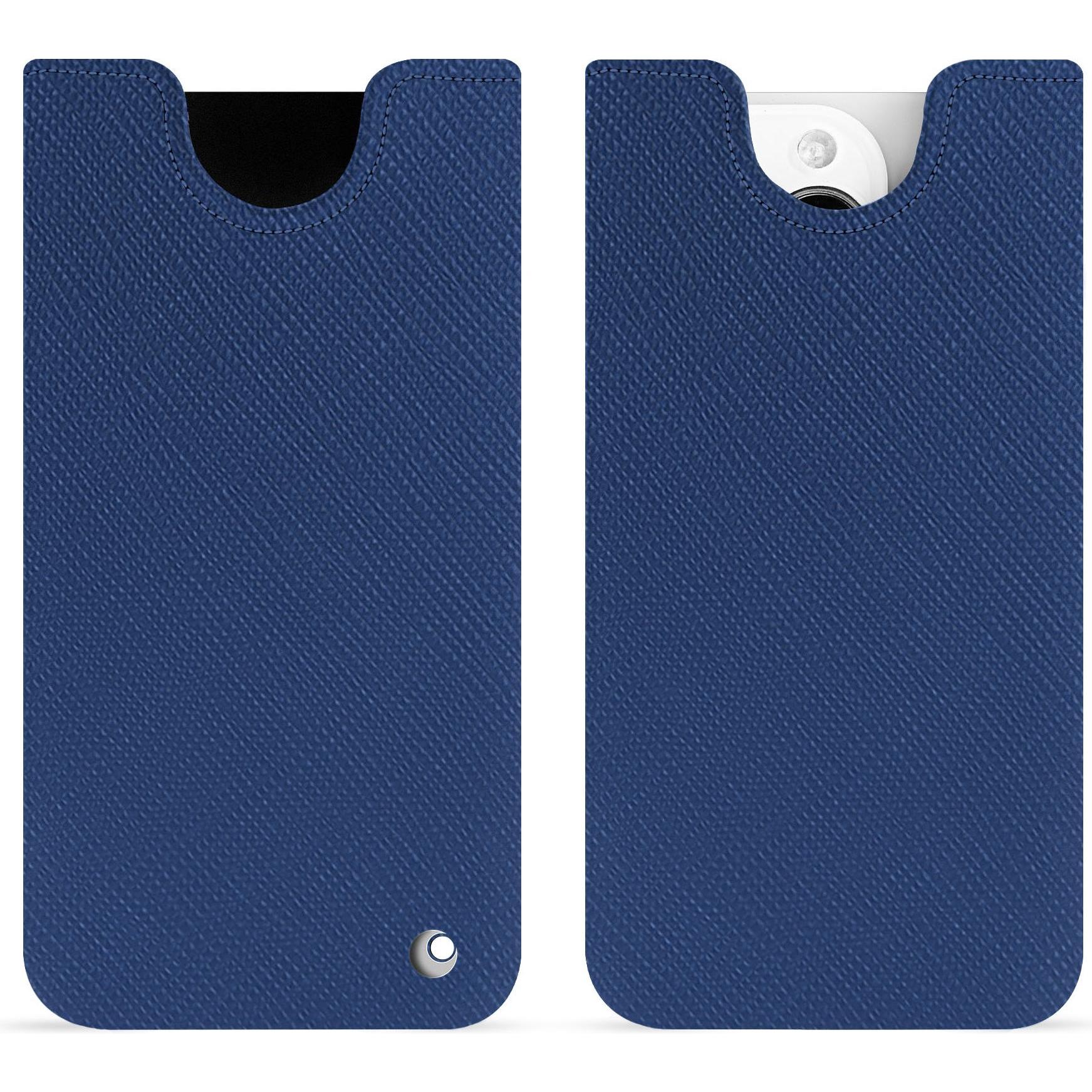Noreve Lederschutzhülle (Apple iPhone 15 Pro), Smartphone Hülle, Blau