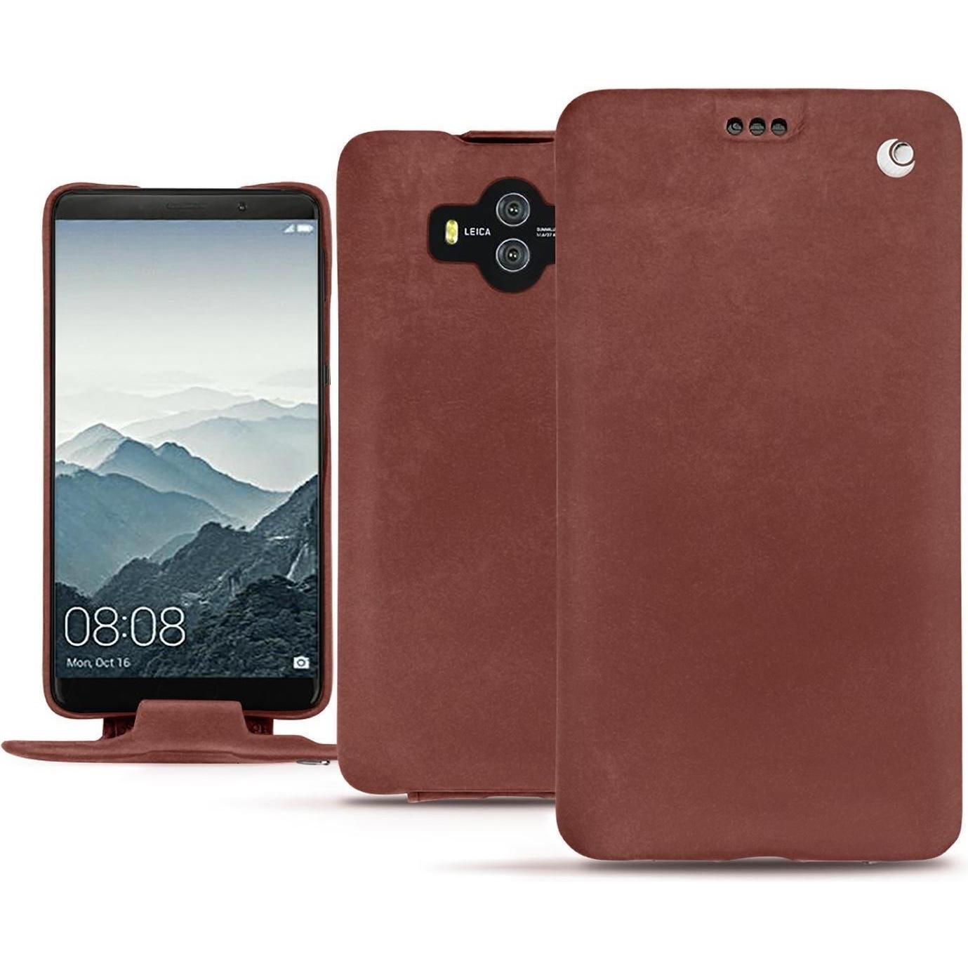 Noreve Lederschutzhülle vertikal (Huawei Mate 10), Smartphone Hülle, Rot