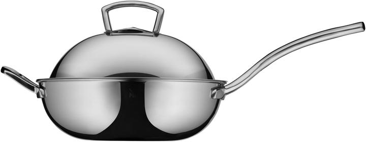 Produktbild WMF Wok Wokpfanne 28cm Metalldeckel Multiply Induktion Edelstahl unbeschichtet (28 cm, Wok Pfanne, Edelstahl)