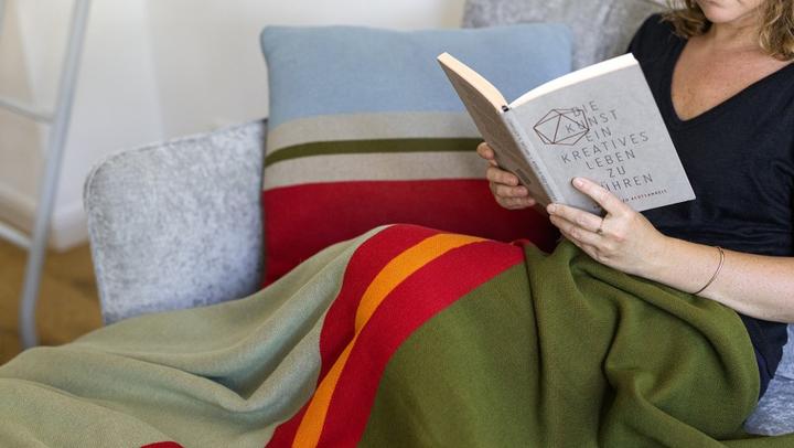 Actual product image Remember Knitted cotton blanket Basil (180 x 130 cm)