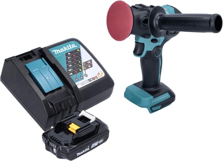 Produktbild Makita DPV 300 RA1 Akku Schleifer Polierer 18 V 50 / 80 mm Brushless + 1x Akku 2,0 Ah + Ladegerät (Exzenterpolierer)