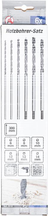Actual product image BGS Wood Drill Set 6 - 14 mm 6 pcs. (6-14 mm)