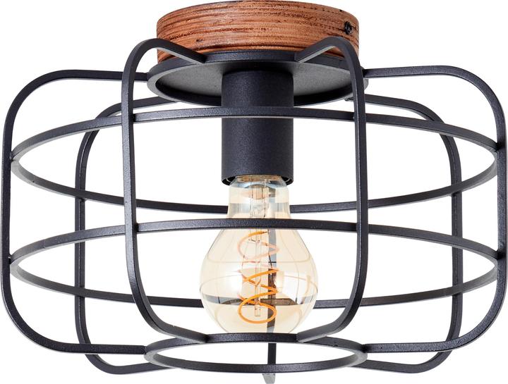 Produktbild Brilliant Plafondlamp Gwen E27 max 1x60W - Hout/Zwart (E27)
