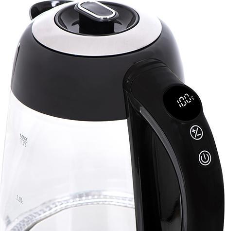 Actual product image Adler AD 1285 Electric, 2200 W, 1.7 L, Glass / Stainless steel, 360 ° rotational base, Gray (1.70 l)