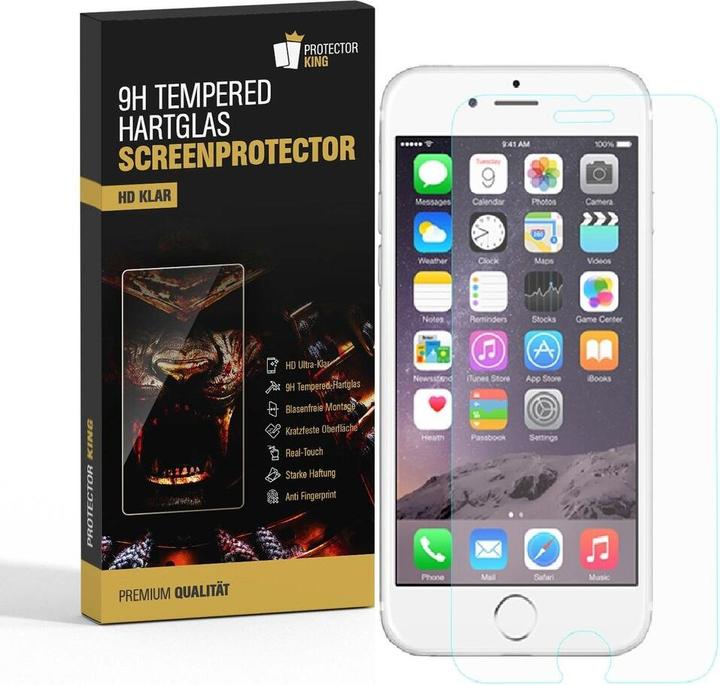 Actual product image Protectorking 2x 3D A++ real tempered 9H armoured glass CLEAR (2 Piece, Apple iPhone SE (2nd Gen))
