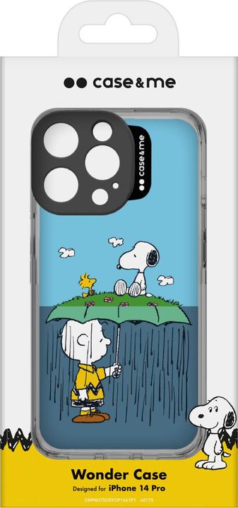 Immagine prodotto Case & Me case&me Peanuts cover cam logo per iPhone 14 Pro design1 Linus Umbrella (Apple iPhone 14 Pro)