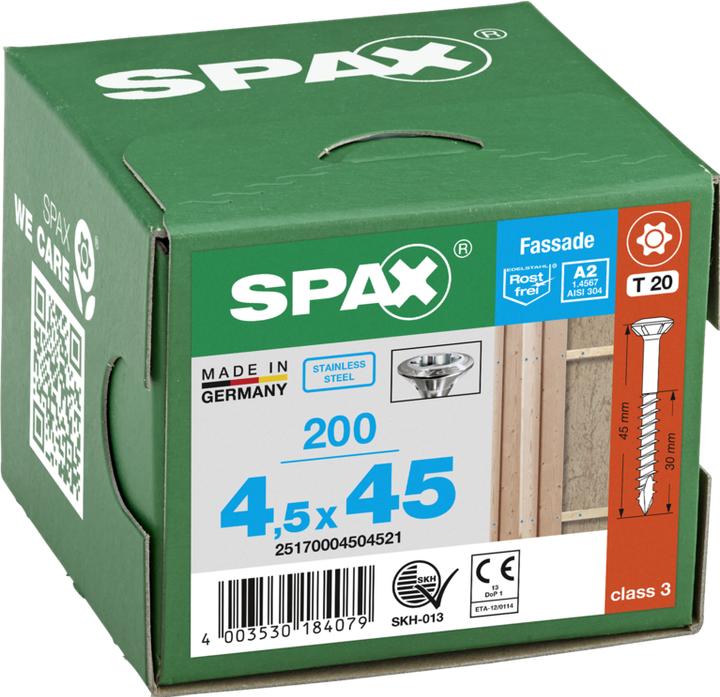 Actual product image Spax A2 Pan Head Fraesrippen T-Star Plus T20 Partially Threaded Cut (200 Screws per piece)