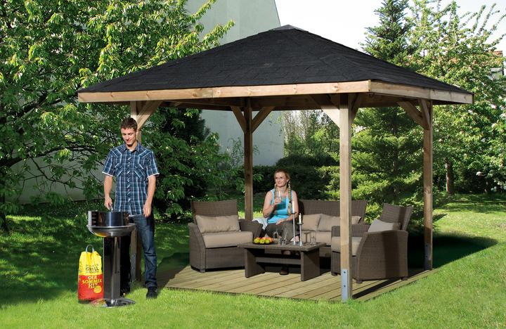 Weka Holzbau Pavilion weka Paradise size 2 257 x 257 cm nature