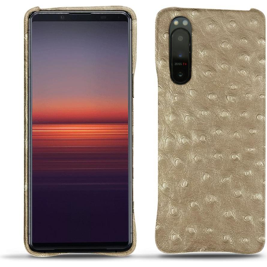 Noreve Lederschutzhülle (Sony Xperia 5 II), Smartphone Hülle, Beige