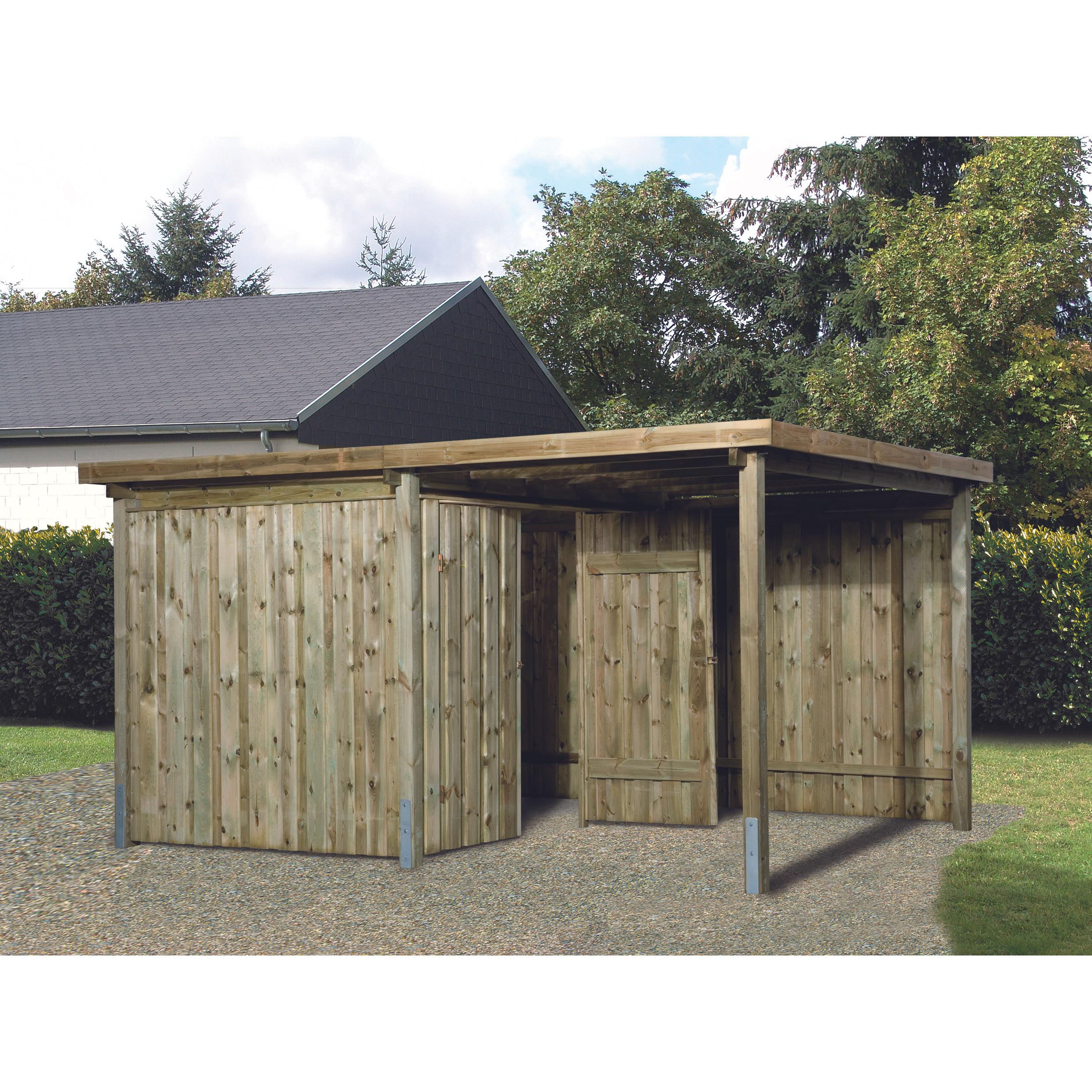Weka Holzbau, Gartenhaus + Gartenschrank, Lagerhaus 389 x 288 cm