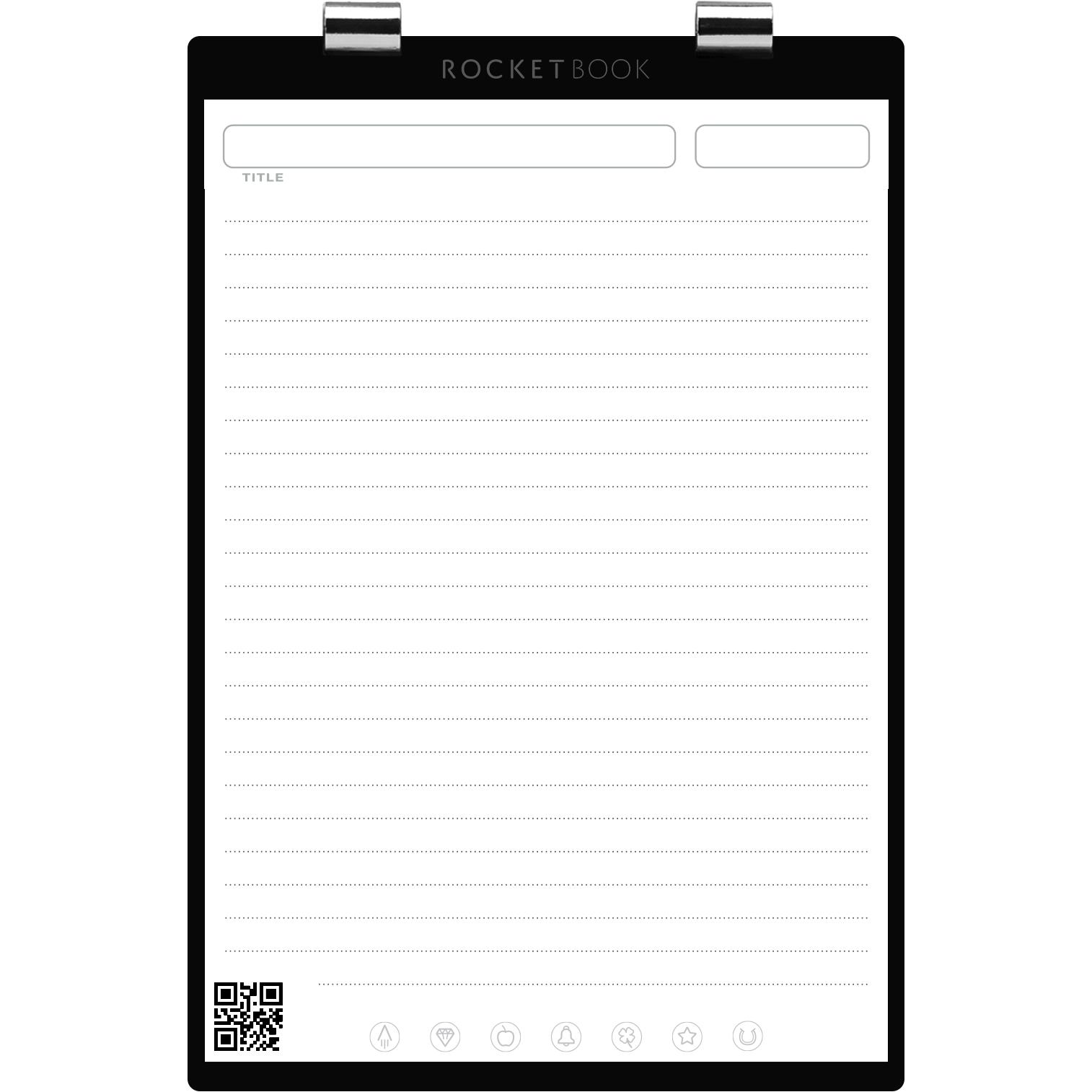 Rocketbook, Heft + Block, Orbit (A5, Liniert, Kein Einband)