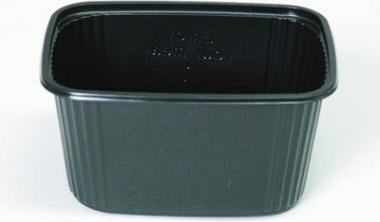 Produktbild Multi Salatbaeger 500 gr 108x82x96 mm Rektangulaer PS Sort,10 pk x 100 Stk/krt