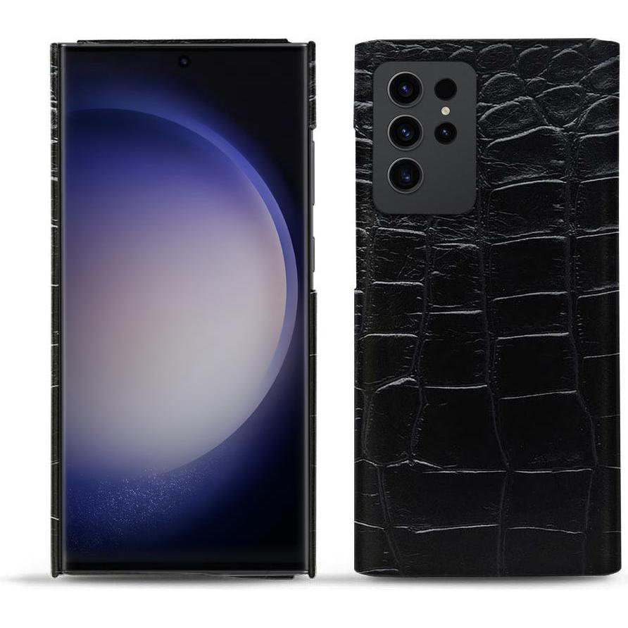 Noreve Lederschutzhülle (Samsung Galaxy S23 Ultra), Smartphone Hülle, Schwarz