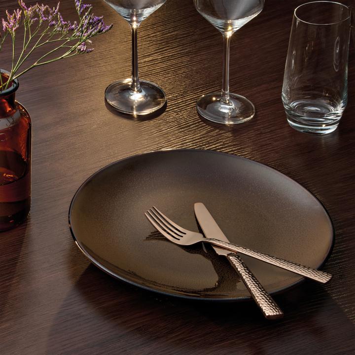 Immagine prodotto Amefa Set di posate 24 pezzi martellate PVD rosé 3319 Felicity (24 Pezzo/i, Set di posate)