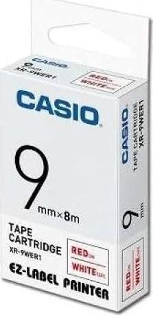 Image du produit Casio Ruban rouge sur blanc 9mm 9mm x 8m Labelprinter 6-12mm 6-18mm 6-24mm (0.90 cm, Blanc)