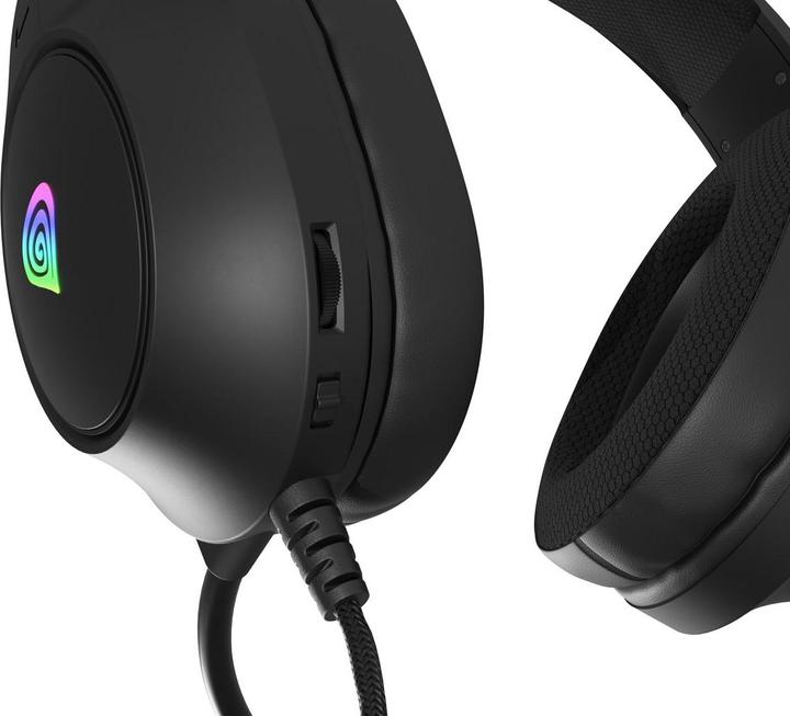 Actual product image Genesis Wireless headphones Neon 213 RGB Gaming Headset with Microphone, Black (Cable)