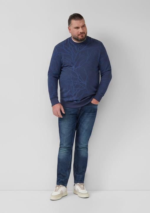 Produktbild s.Oliver Sweatshirt Leichtes Sweatshirt mit All-over-Print (3XL)