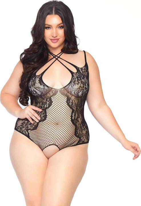 Actual product image Leg Avenue Crotchless teddy + (XXL)