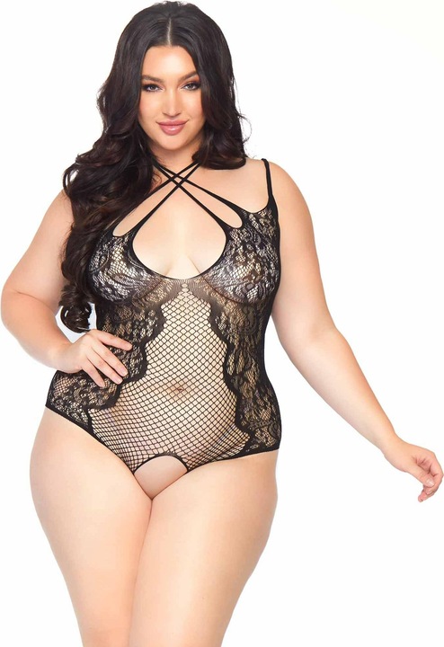 Actual product image Leg Avenue Crotchless teddy + (XXL)