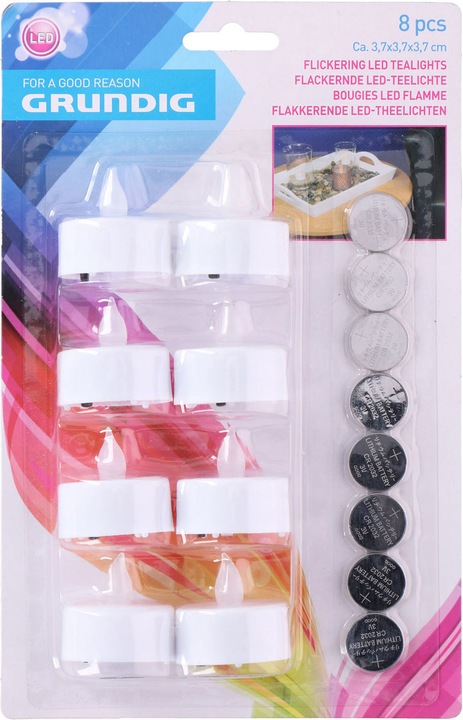 Produktbild Grundig Teelicht-Blink-LED, 8St. (8 x)