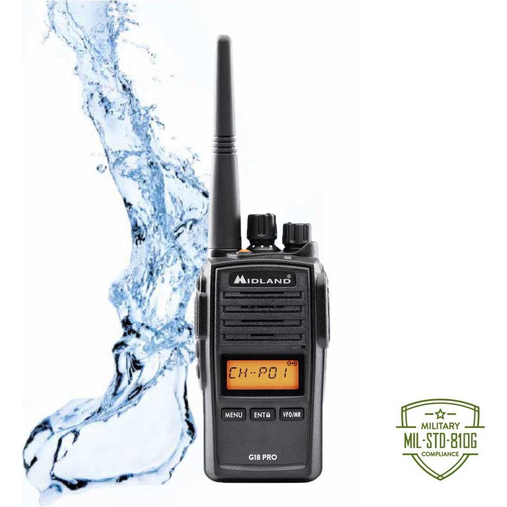 Thumbnail - Midland G18 Pro (12 km), Walkie-Talkie, Schwarz