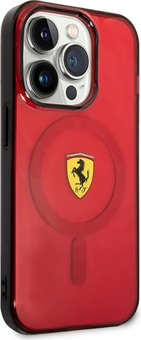 Actual product image Ferrari FEHMP14LUKR iPhone 14 Pro 6.1" red/red hardcase Translucent Magsafe (Apple iPhone 14 Pro)