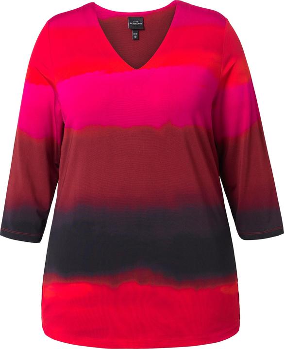 Produktbild Ulla Popken Slinky-Shirt, Farbverlauf, V-Ausschnitt, 3/4-Arm (42, 44)