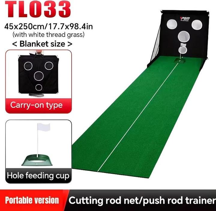 Immagine prodotto PGM Golf Puttingmatte – Golf-Übungsmatte mit Putting & Chipping Set