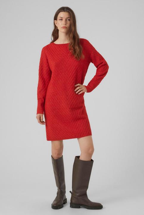 Produktbild Vero Moda VMANJASTINNA LS BOATNECK DRESS GA EXC Strickkleid (S)