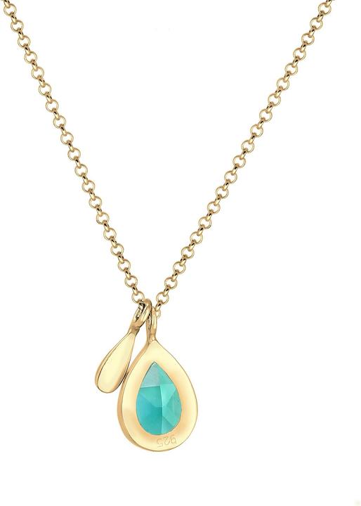 Immagine prodotto Elli Collana di pietre preziose, gocce (Argento 925 placcato oro, Quarzo, 45 cm)