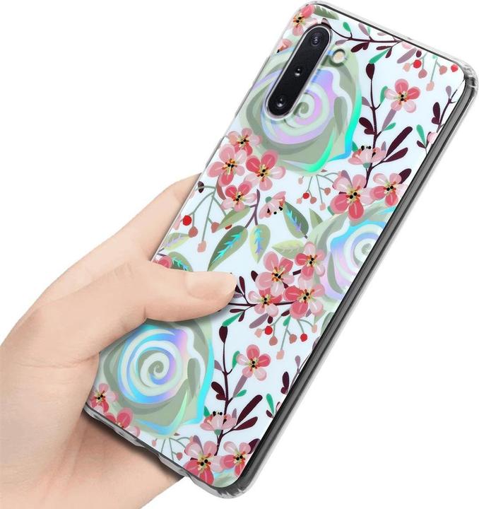Actual product image Cadorabo IMD TPU Colorful Flowers & Leaves Cover (Samsung Galaxy Note 10)