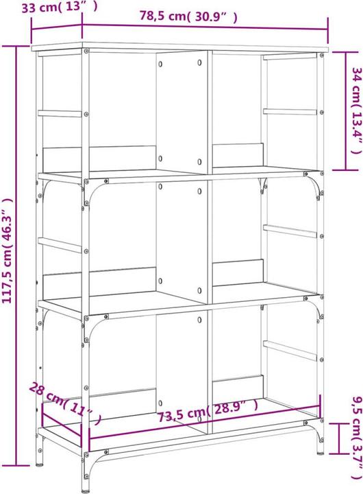 Immagine prodotto vidaXL Georgetta (78,5 x 33 x 117,5 cm)