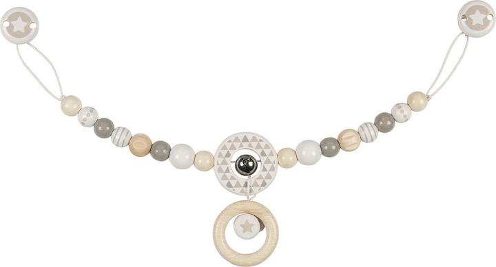 Actual product image Heimess Wooden pram chain with clip star